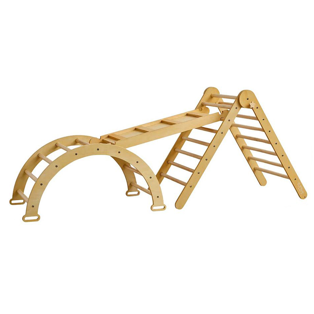 Tutti Bambini - 3-In-1 Pikler Climbing Frame With Climbing Wall - Natural