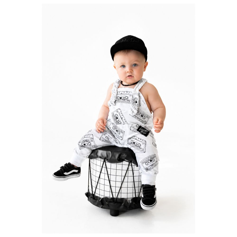 Lullaby Rock - Tattoo Harem Overalls - White
