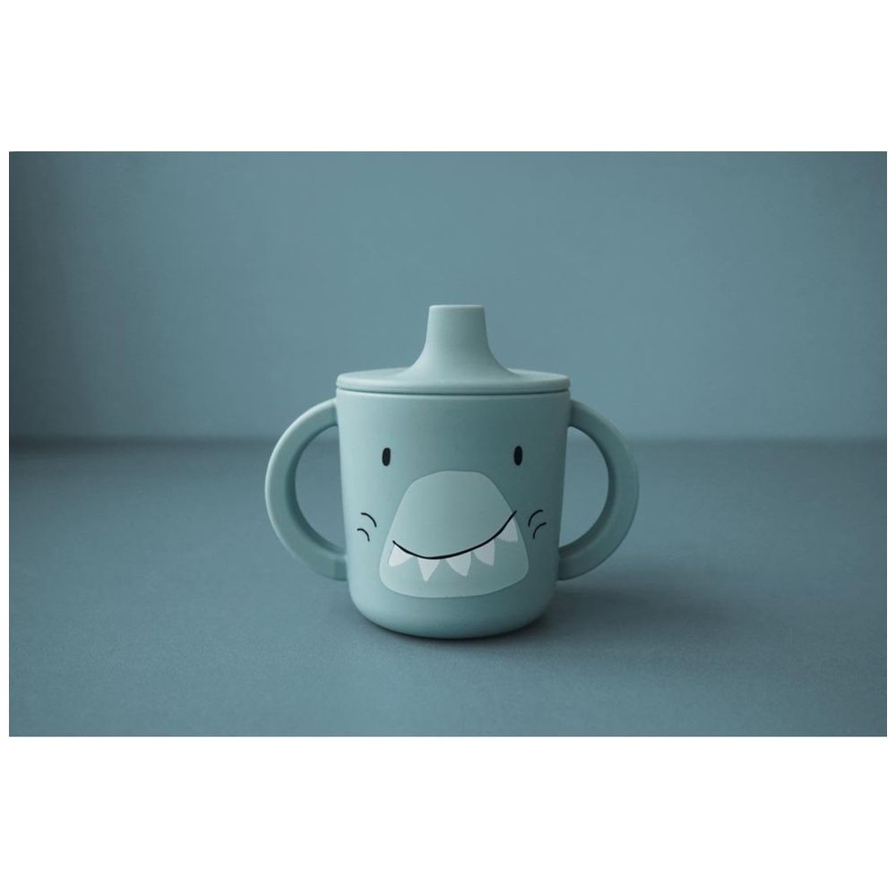 Trixie - Silicone Sippy Cup With Handles - Mr. Shark - 200ml