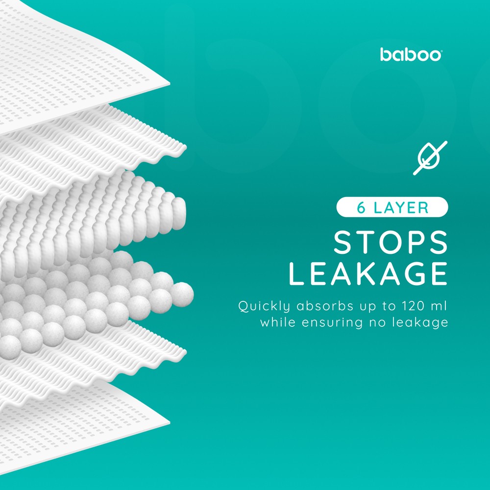 Baboo - Premium Ultra-slim Disposable Nursing Breast Pads - 40 Pcs