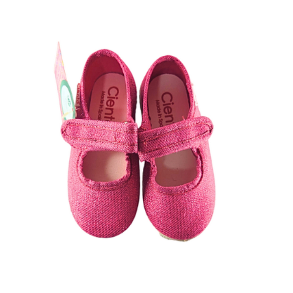 Pikkaboo Ceinta Kids Comfort Shoes Mercedes Loop & Strap Shimmer - Fuchsia