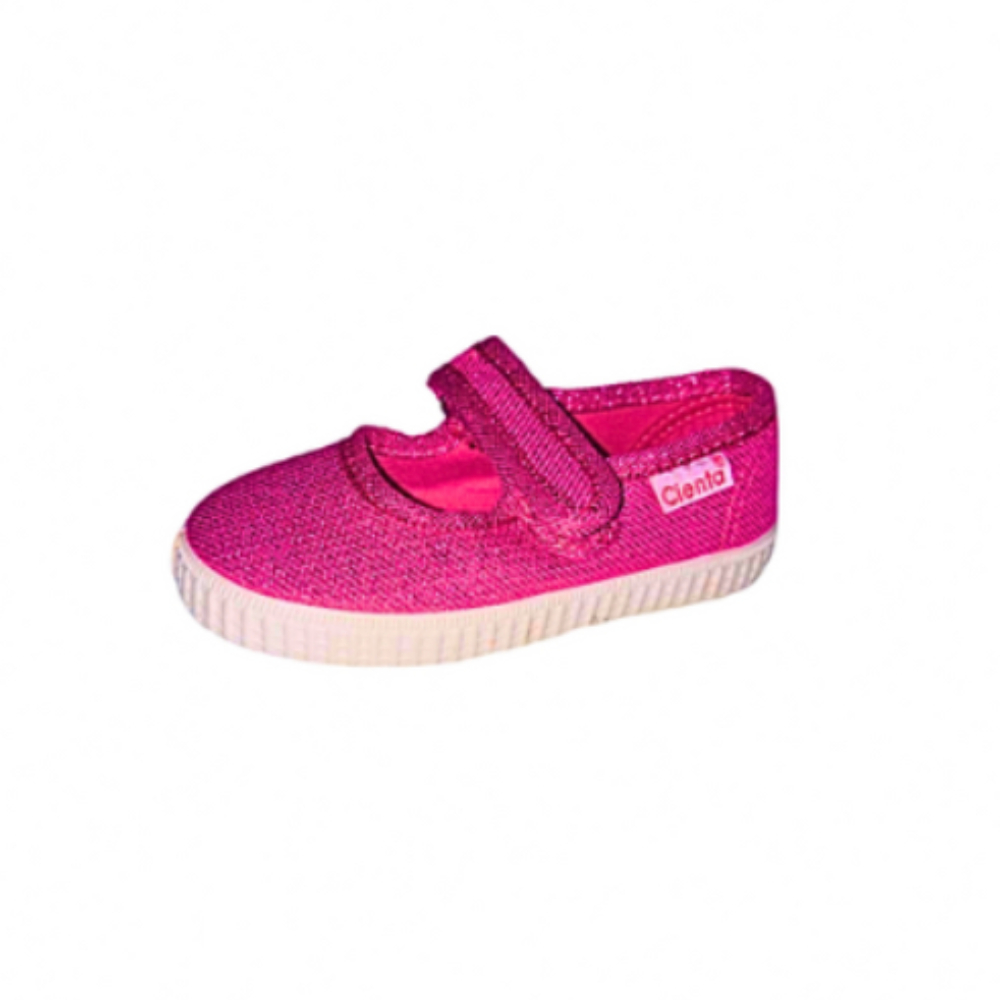 Pikkaboo Ceinta Kids Comfort Shoes Mercedes Loop & Strap Shimmer - Fuchsia