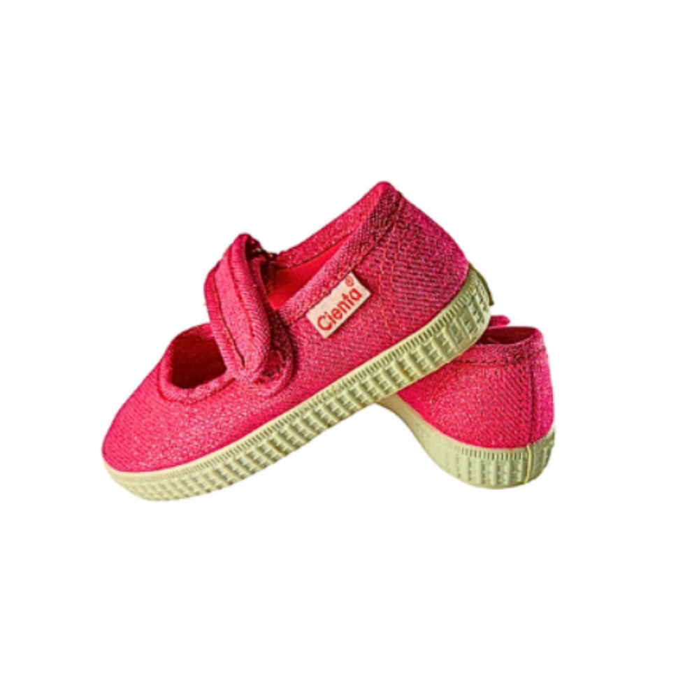 Pikkaboo Ceinta Kids Comfort Shoes Mercedes Loop & Strap Shimmer - Fuchsia