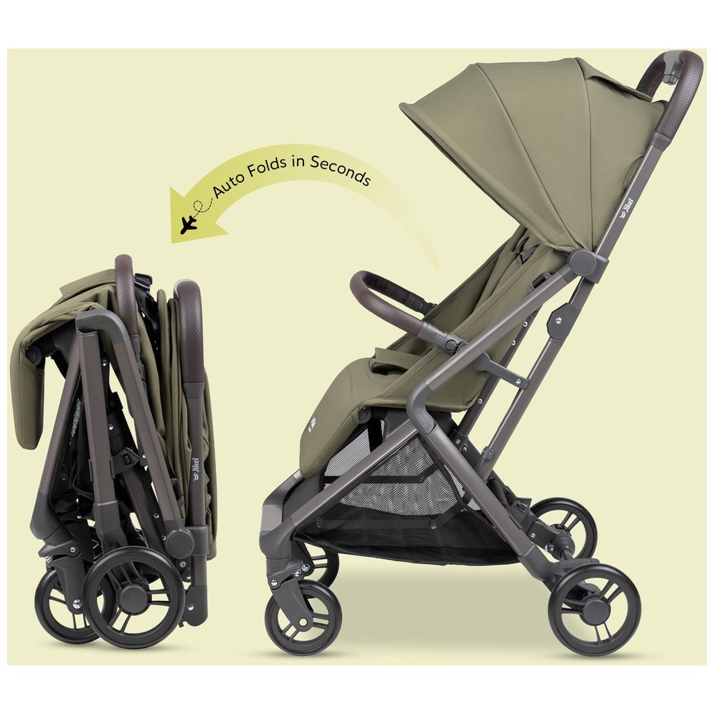 Jikel - Nomad AutoFold Lightweight Travel Stroller - Graphite Grey