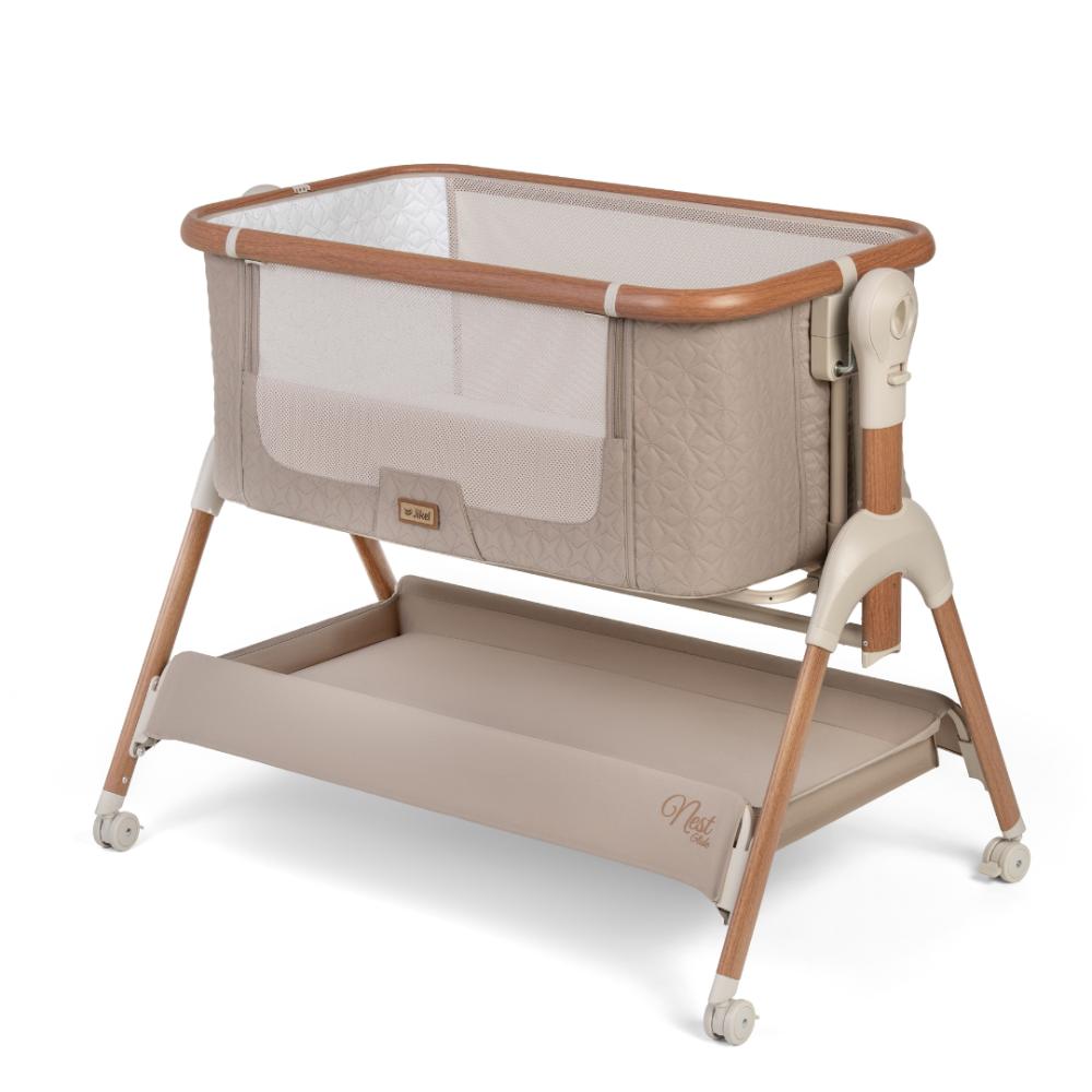 Jikel - Nest Glide Co-Sleeper Bedside Crib - Wood Beige