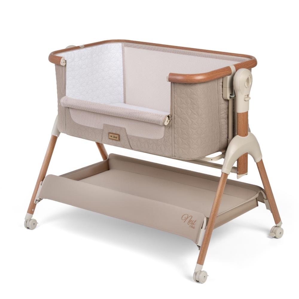 Jikel - Nest Glide Co-Sleeper Bedside Crib - Wood Beige