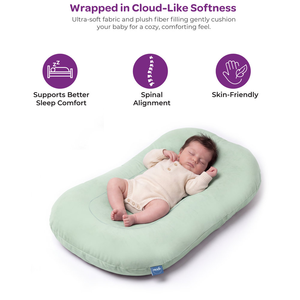 Moon - Baby Lounger & Infant Floor Seat - Blue