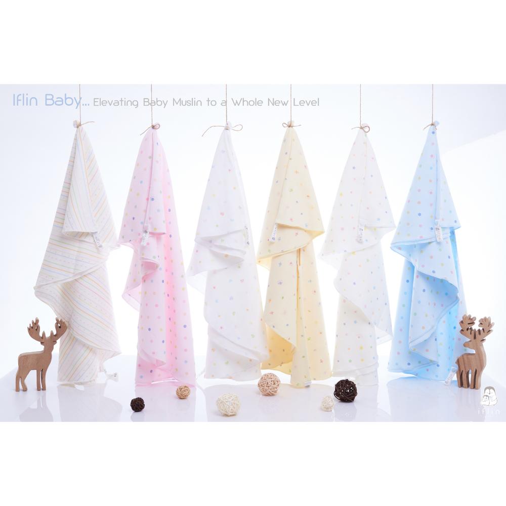 Iflin Baby - My Comfy Bamboo Swaddle - Playful Sky