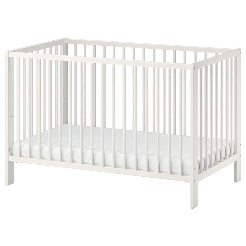 Bumble & Bird - 3-in-1 Classic Wooden Cot & Toddler Bed – White