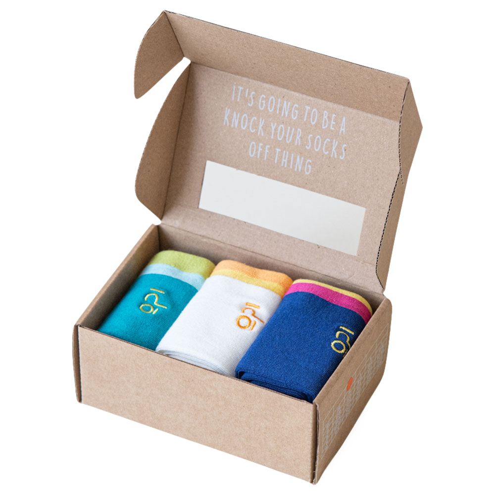 The Ido Movement Bamboo Socks Here Comes the Sun - 3 Pcs