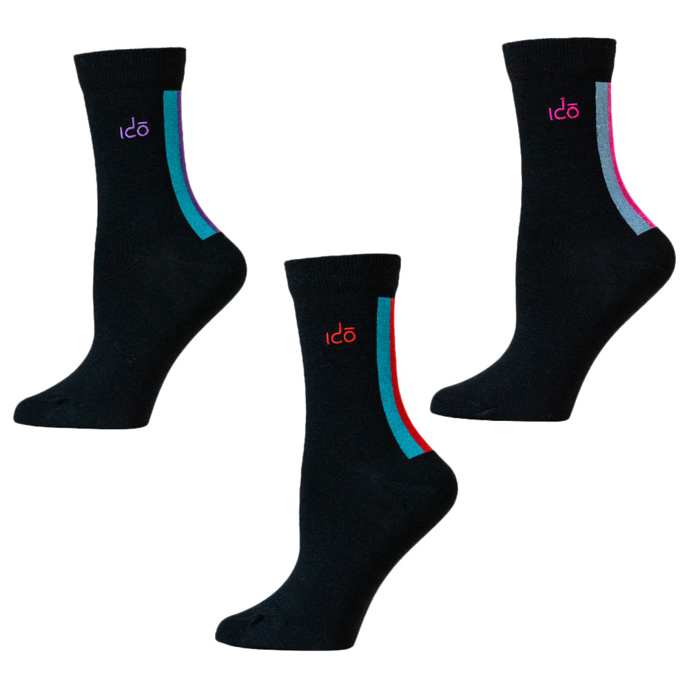 The Ido Movement Bamboo Socks the Box - Black - 3 Pcs