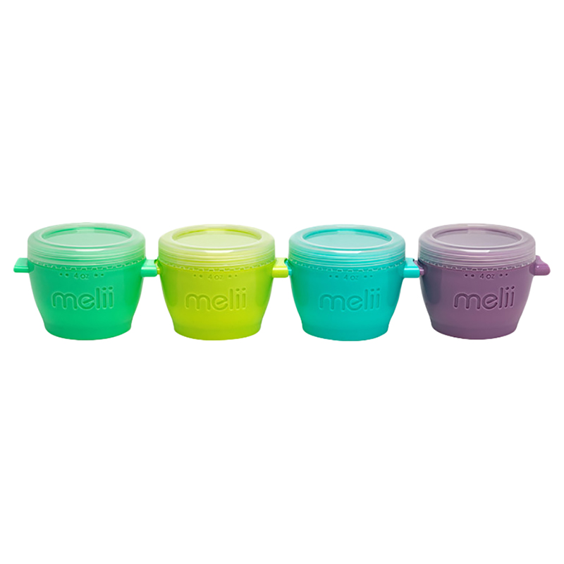 Melii Silicone Snap & Go Pods - 4Oz - 4pcs