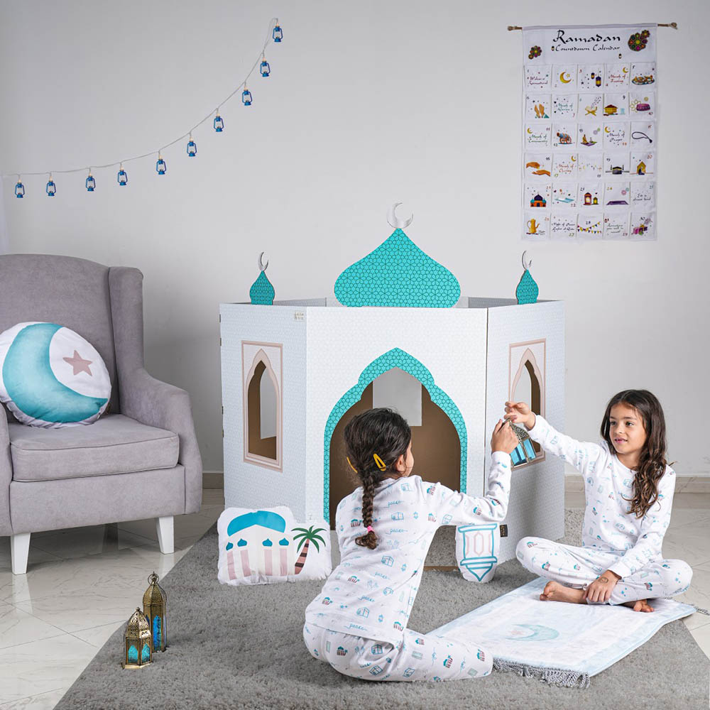 HilalFul Themed Cardboard Playmosque - White/Blue