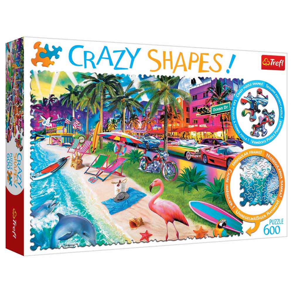 Trefl Puzzle - Crazy Shapes - Miami Beach Puzzle - 600pcs