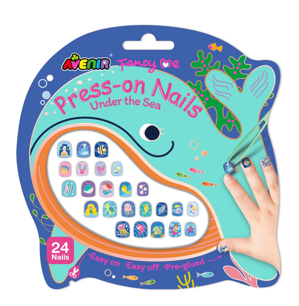 Avenir - Fancy Me Press-On Kids Nails - Under The Sea - 24 Pcs