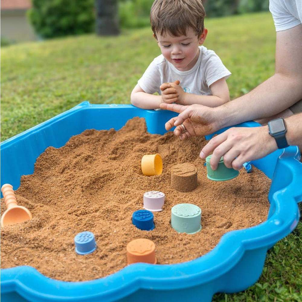 Badabulle - Stackable Silicone Bath Cups - Multicolor - 7 Pcs