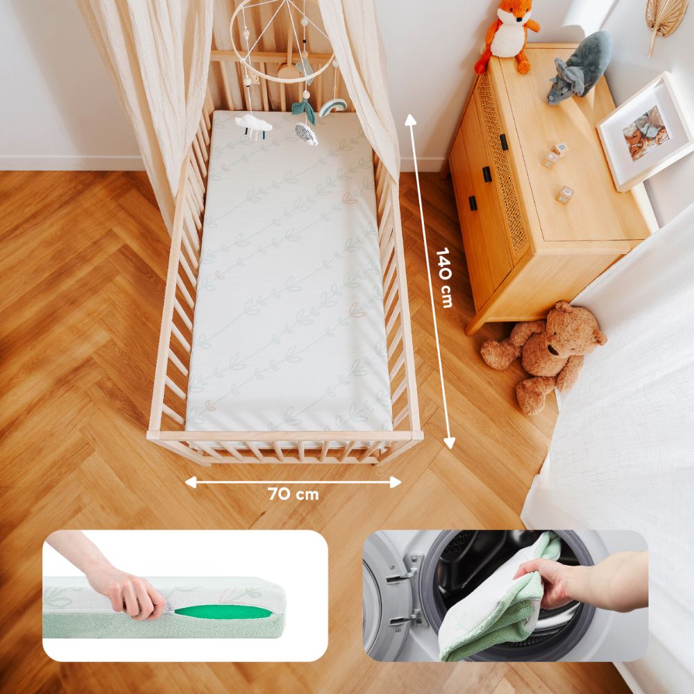 Babymoov Cosy'Lite Antibacterial Mattress - White - 70x140 cm