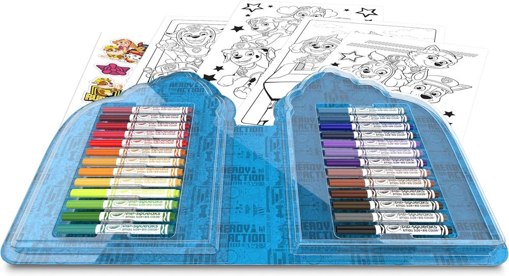 Crayola Paw Patrol Case With Colours & Stickers - 45+ Pcs