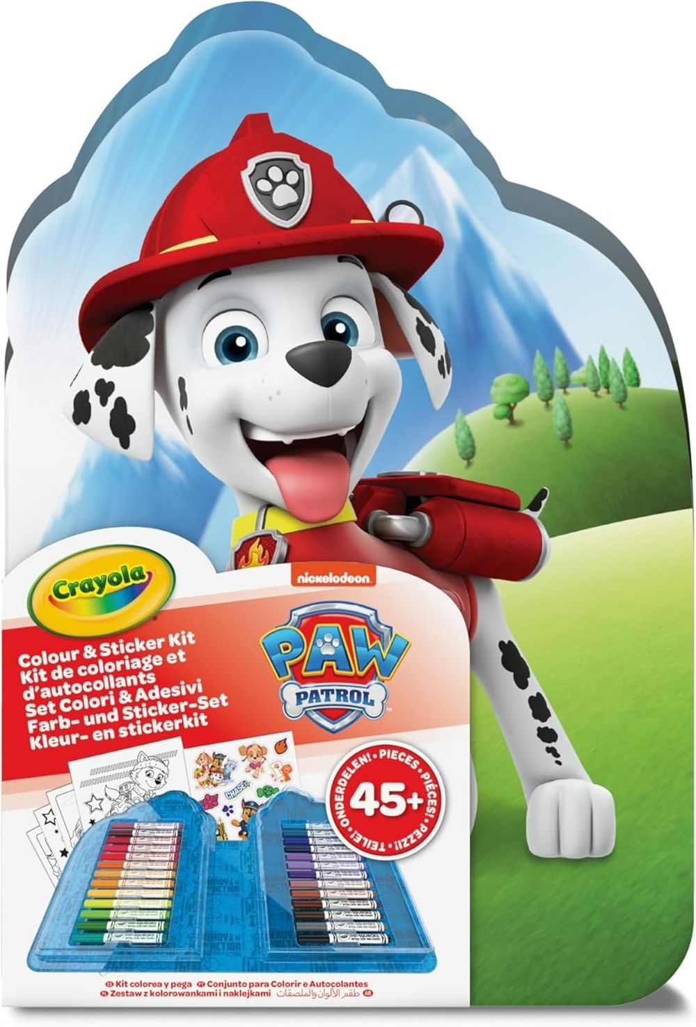 Crayola Paw Patrol Case With Colours & Stickers - 45+ Pcs
