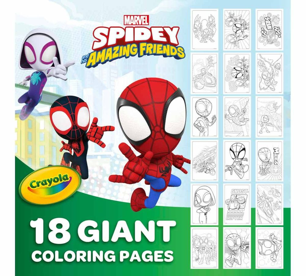 Crayola - Giant Coloring Pages - Spidey & His Amazing Friends - 18 Pcs