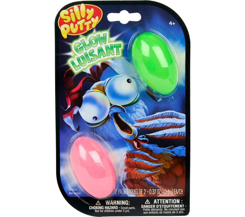 Crayola - Silly Putty Glow Eggs - Pack of 2 - Colors May Vary