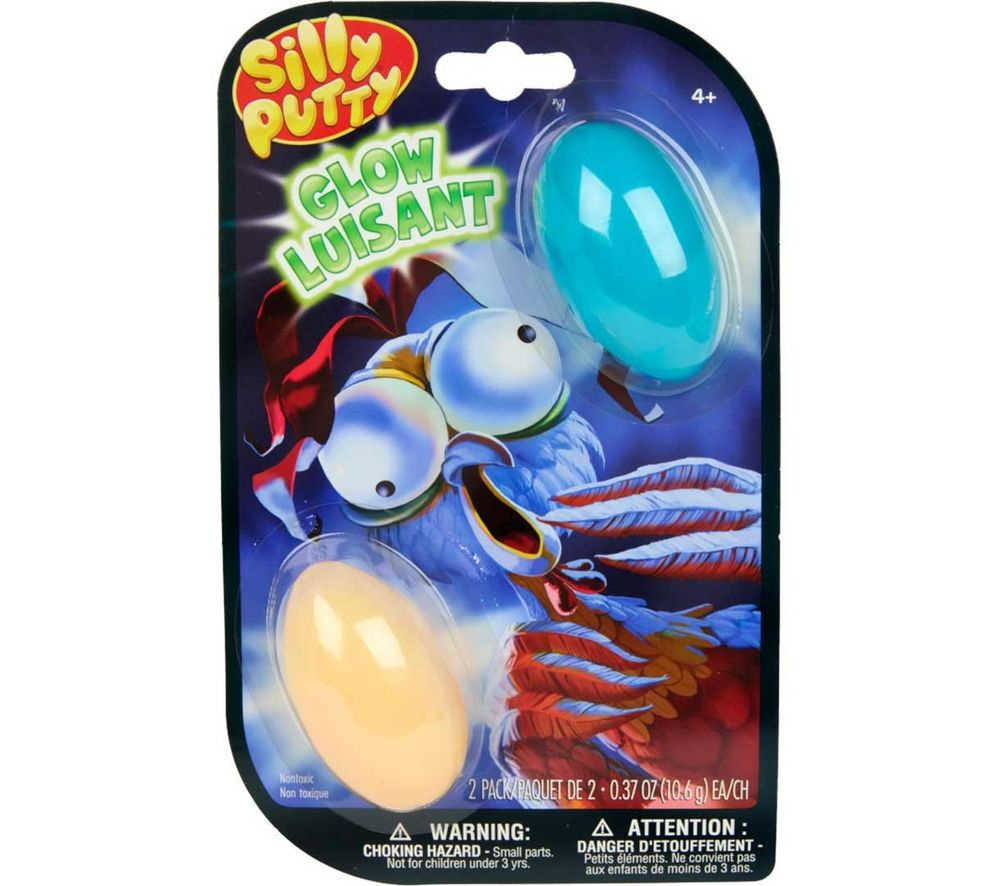 Crayola - Silly Putty Glow Eggs - Pack of 2 - Colors May Vary