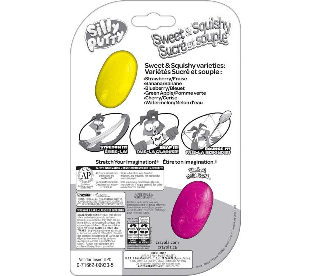 Crayola - Silly Putty Scented Eggs - Pack of 2 - Colors May Vary