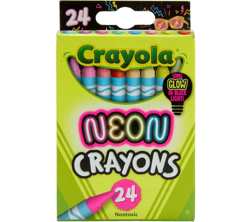 Crayola - Neon Crayons - Multicolor - 24 Pcs