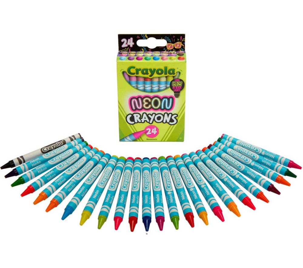 Crayola - Neon Crayons - Multicolor - 24 Pcs
