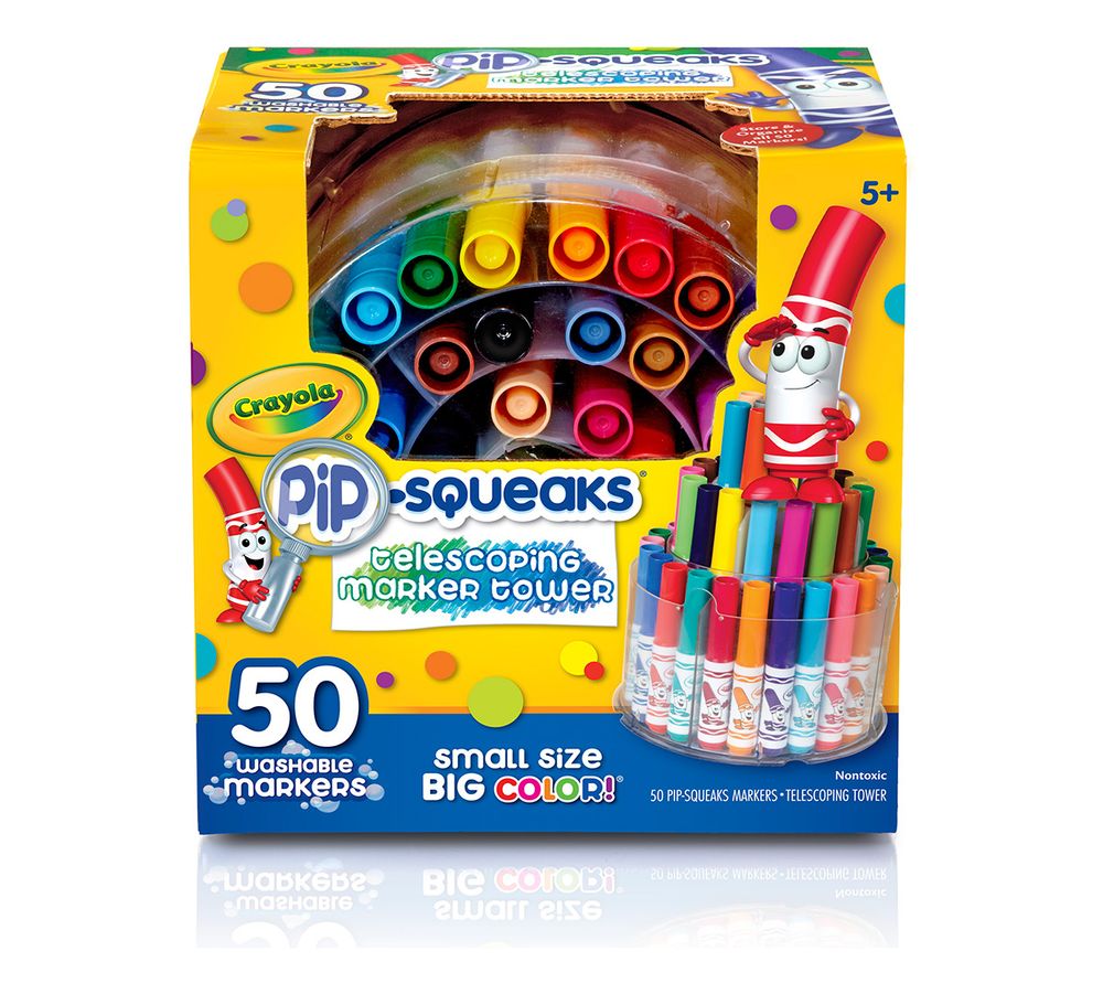 Crayola - Pip-Squeaks Washable Mini Marker Set - Multicolor - 50 Pcs