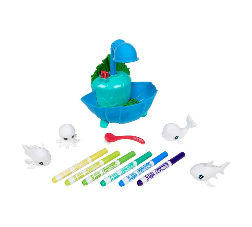 Crayola - Scribble Scrubbie Ocean Pets Coloring Kit - Blue Lagoon