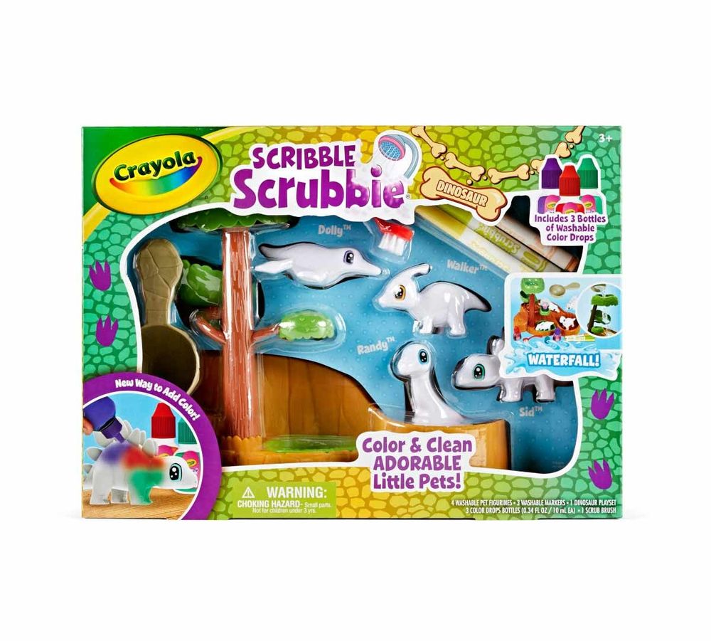 Crayola - Scribble Scrubbie Pets Coloring Kit - Dinosaur Waterfall