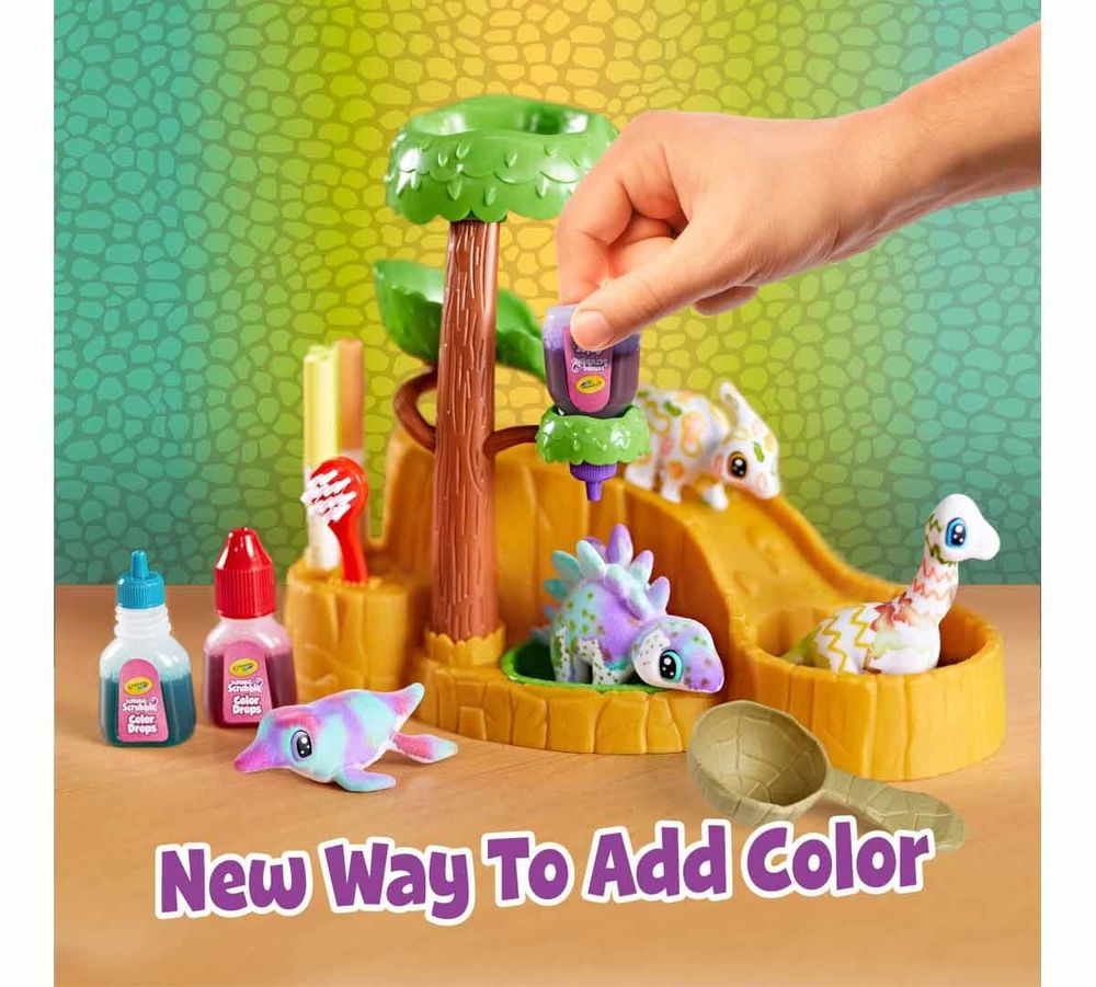 Crayola - Scribble Scrubbie Pets Coloring Kit - Dinosaur Waterfall