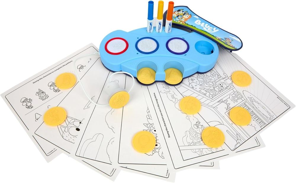 Crayola - Color Wonder Mess Free Colouring Light-Up Stamper Kit - Bluey