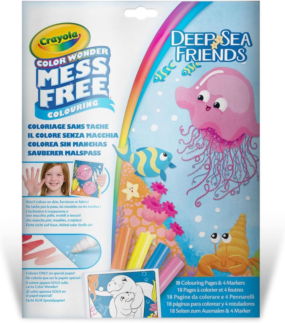 Crayola Color Wonder Mess-Free Colouring Set - Deep Sea Friends - 22 Pcs