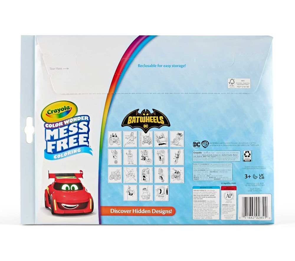 Crayola - Color Wonder Mess-Free Coloring Activity Set - Batwheels