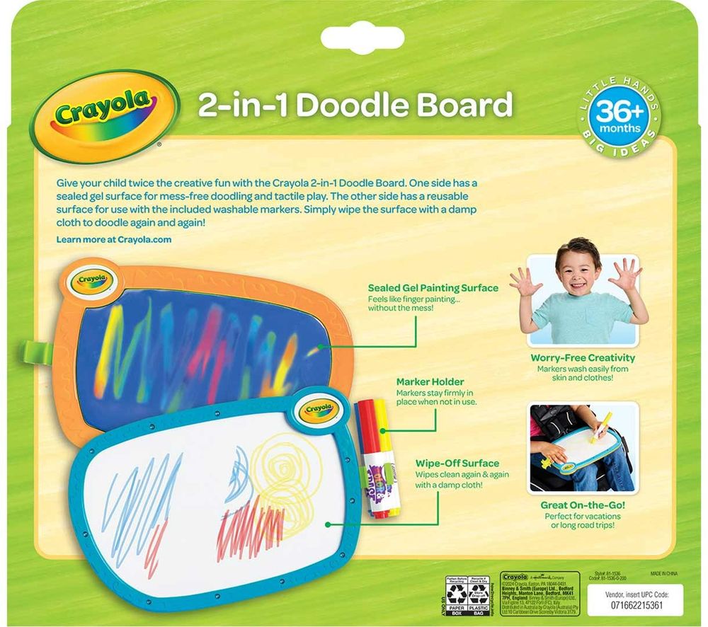 Crayola - 2-In-1 Doodle Board - Multicolor