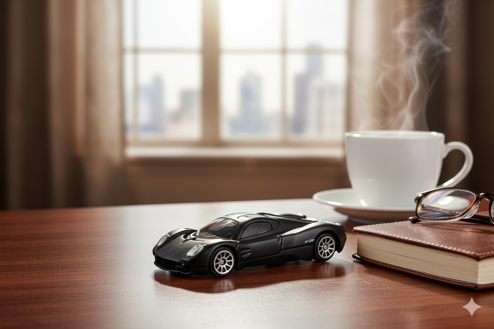 D-Power - Pagani Utopia Diecast Mini Car 1:64 - Matte Black - 1pc