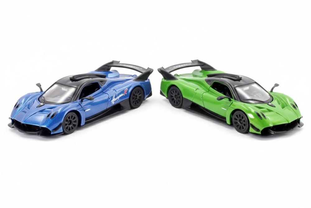 D-Power - Pagani Huayra R Diecast Car 1:36 - Assorted Colors Blue/Green - 1pc