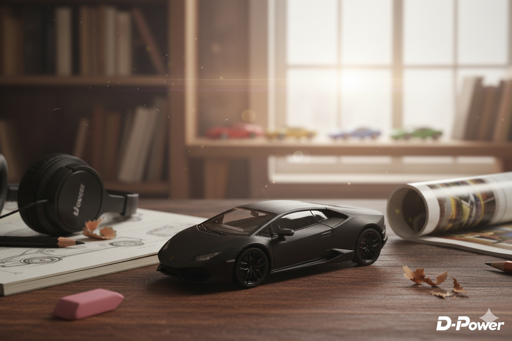 D-Power - Lamborghini Huracan LP610-4 Diecast Car 1:36 - Matte Black - 1pc