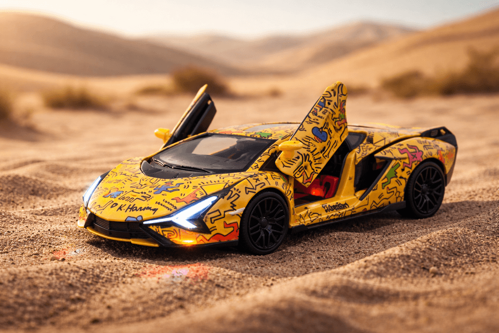 D-power - 1:32 Die-cast Lamborghini Sian Fkp 37 Keith Haring Edition