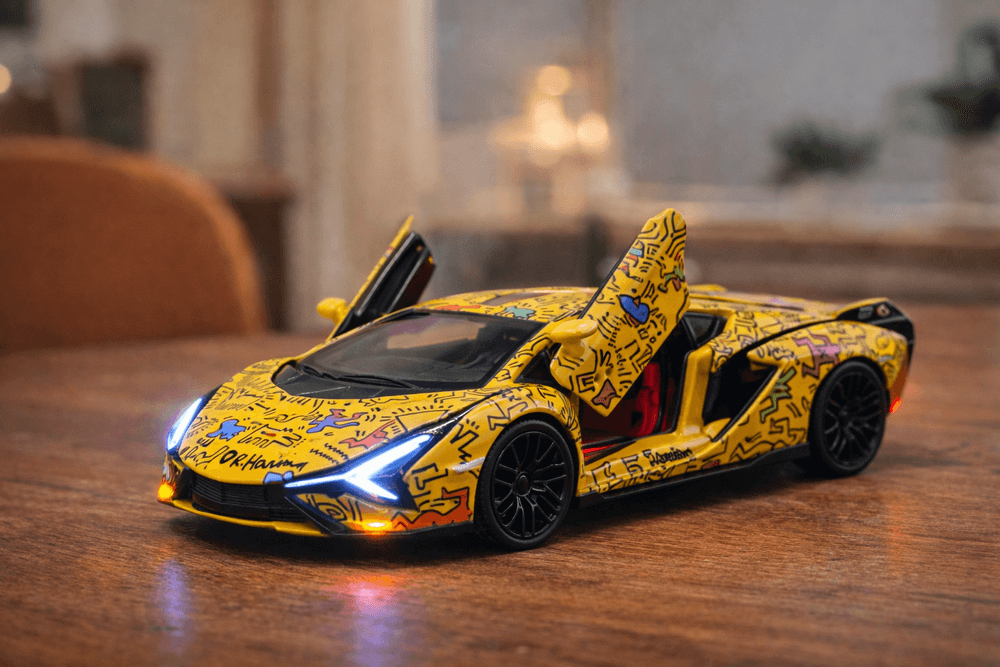 D-power - 1:32 Die-cast Lamborghini Sian Fkp 37 Keith Haring Edition