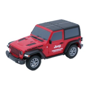 D-Power - 1:32 Scale Jeep Wrangler 2018 Remote Control Car - 2 Door Hard Top - Red
