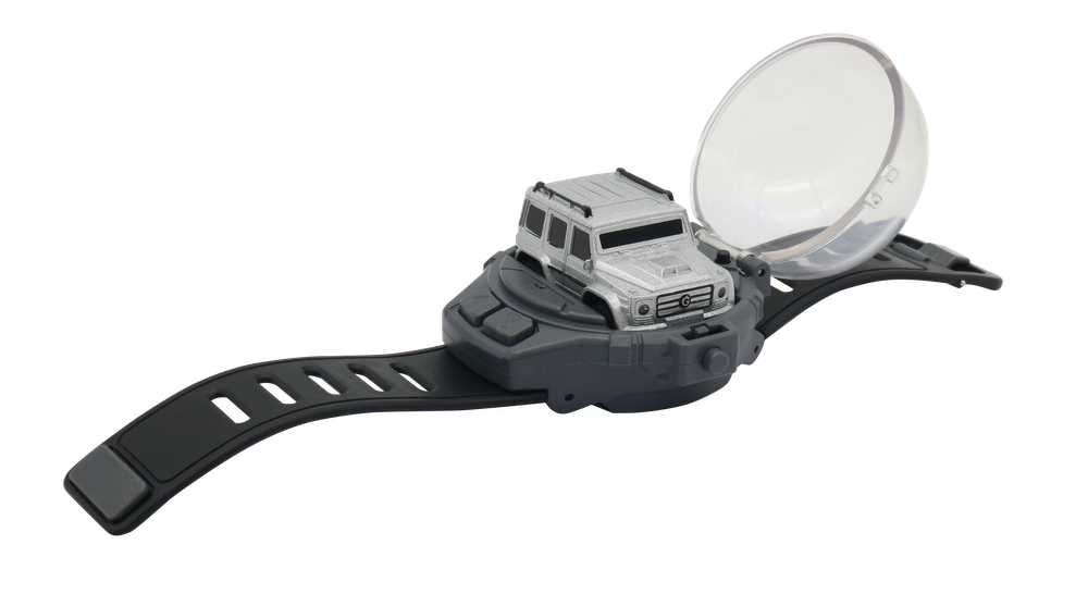 D-Power - 1:64 Scale Watch Remote Control Car - 2.4ghz Mini Rc Car - Compact Racing Toy For Kids Ages +3 - Silver