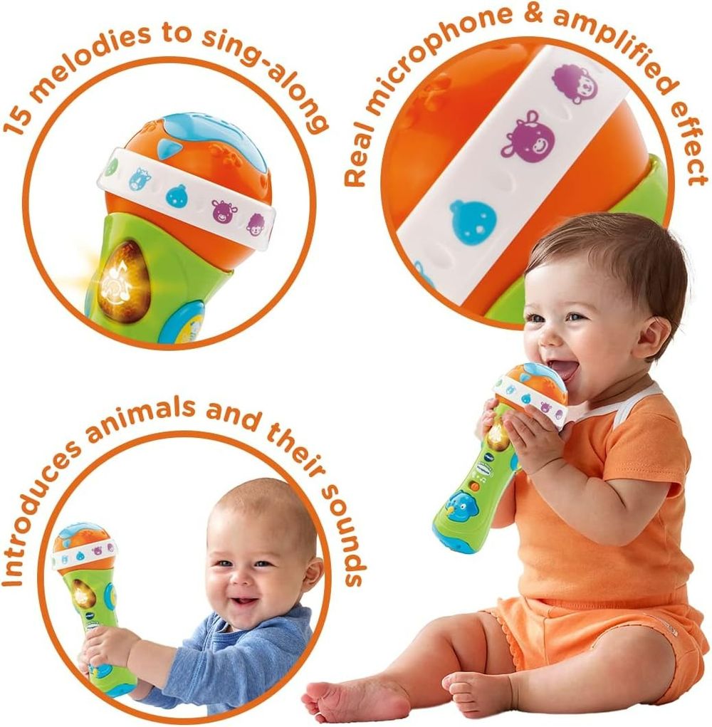 Vtech - Toddler Microphone - Early Learning Music Toy With Voice Effects, Lights & Animal Sounds