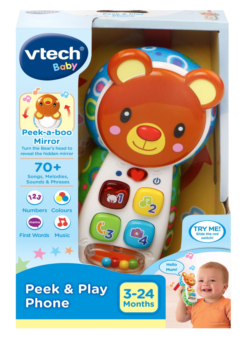 Vtech - Peek-A-Boo Musical Phone - Multicolor