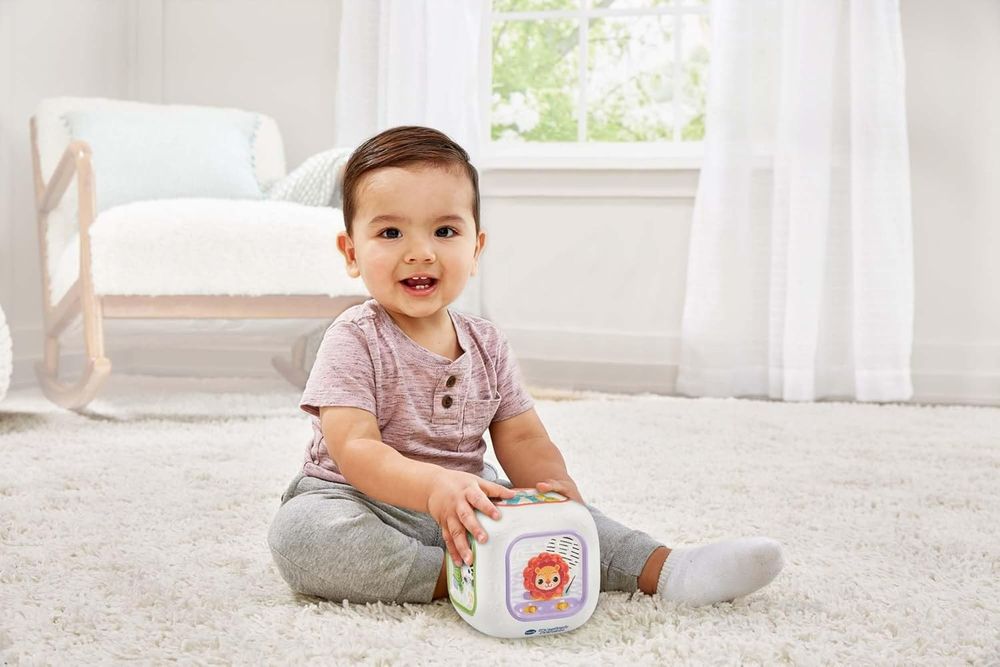 Vtech - Baby Sensory Sounds Musical Cube - Interactive Baby Toy With Nursery Rhyme