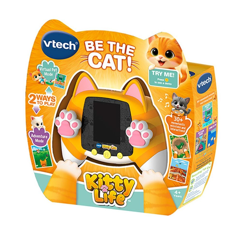 Vtech - Kitty Life Secret Life Of Kitty Interactive Virtual Pet Game - Orange