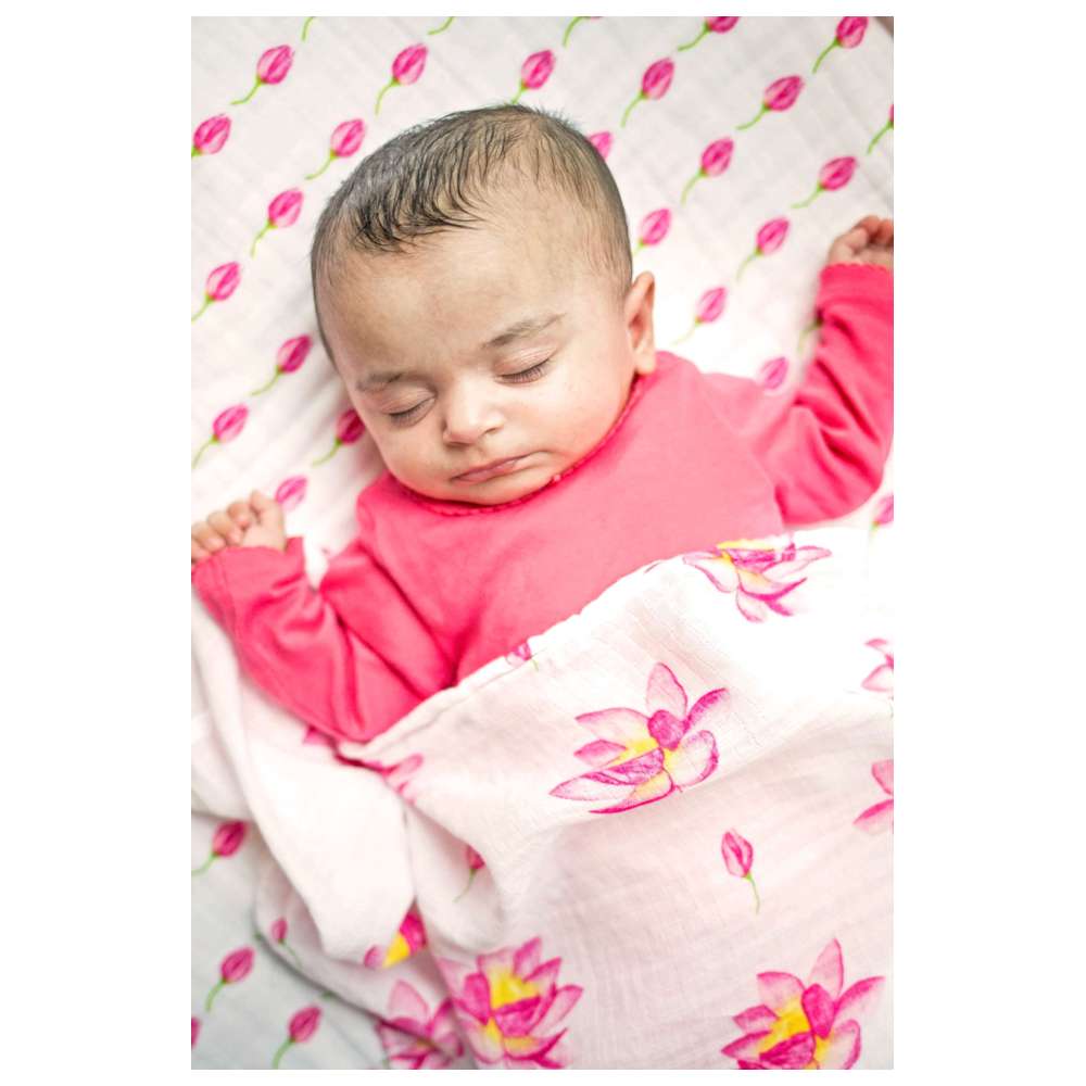 Malabar Baby - Organic Muslin Blanket - Lotus