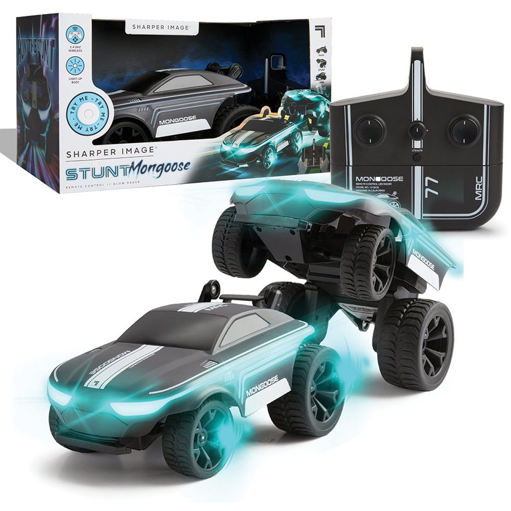 Sharper Image - Stunt Mongoose Remote Control Glow Racer - Green